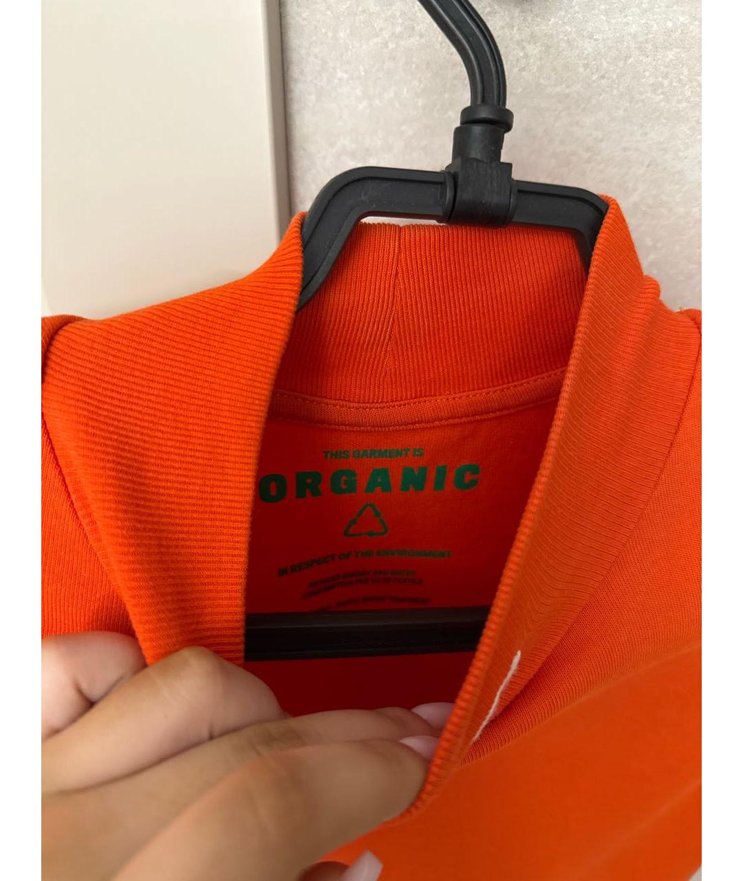 HERON PRESTON Оранжевое хлопковое повседневное платье, фото 4