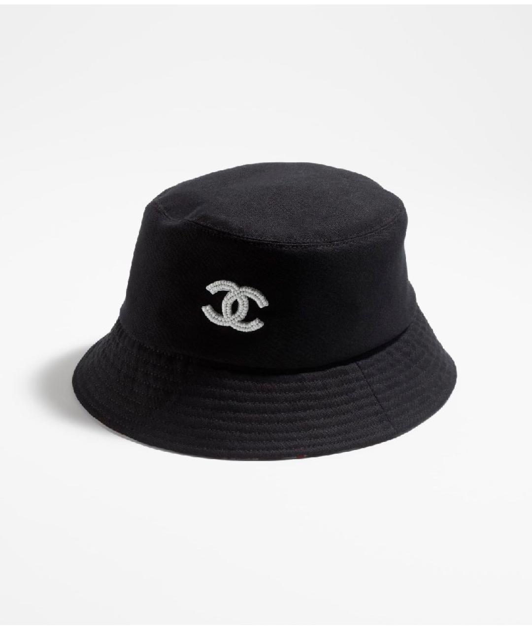 CHANEL Черная хлопковая панама, фото 2