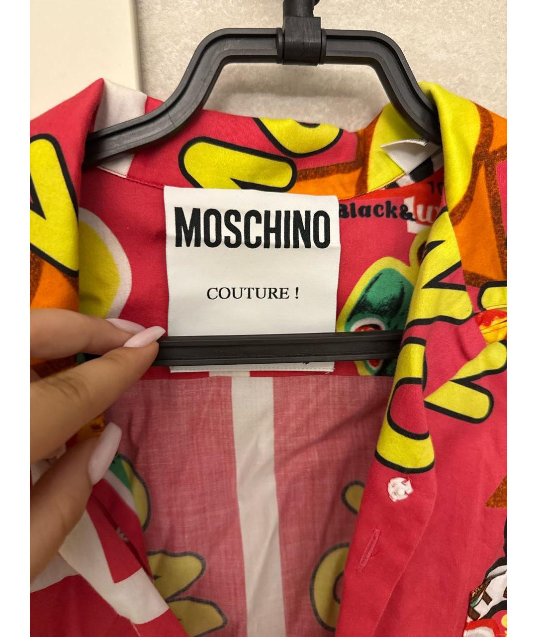 MOSCHINO Мульти хлопковая кэжуал рубашка, фото 3