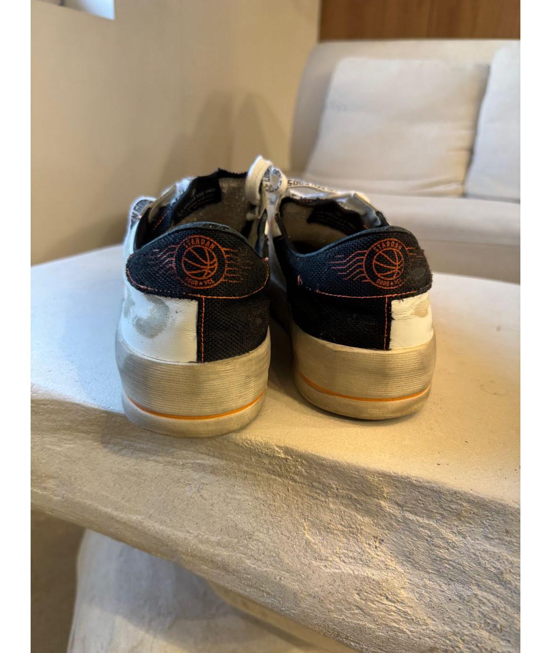 GOLDEN GOOSE DELUXE BRAND Белые кожаные низкие кроссовки / кеды, фото 4