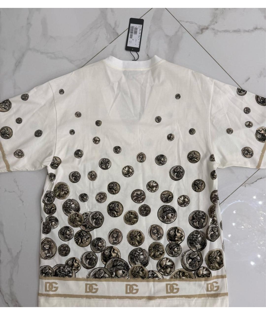 DOLCE&GABBANA Белая хлопковая футболка, фото 2