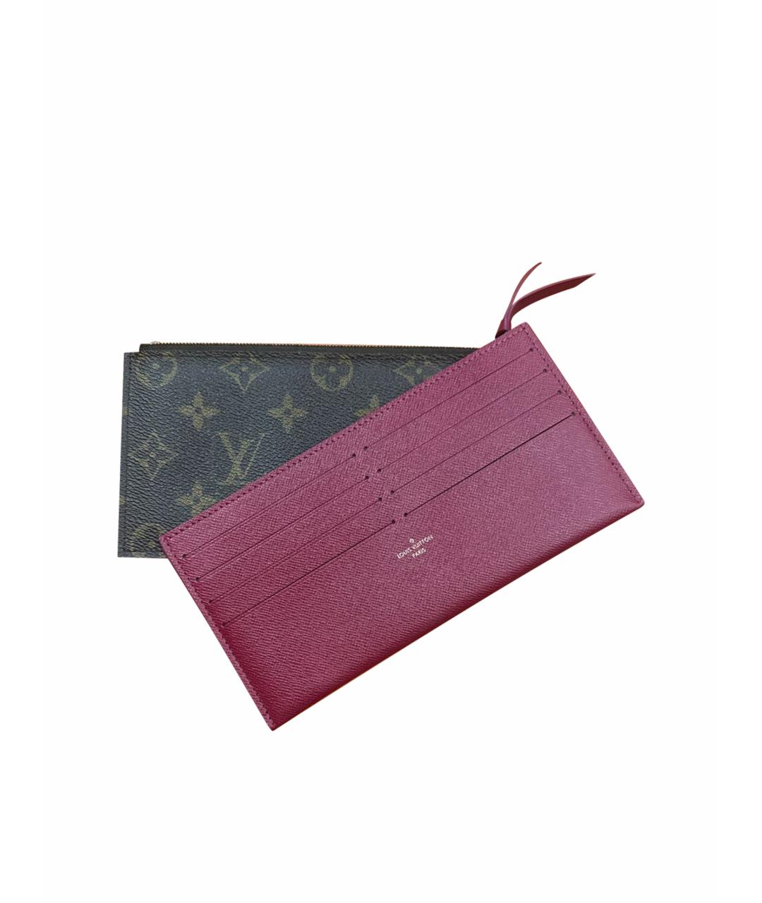LOUIS VUITTON Коричневый кожаный кошелек, фото 1