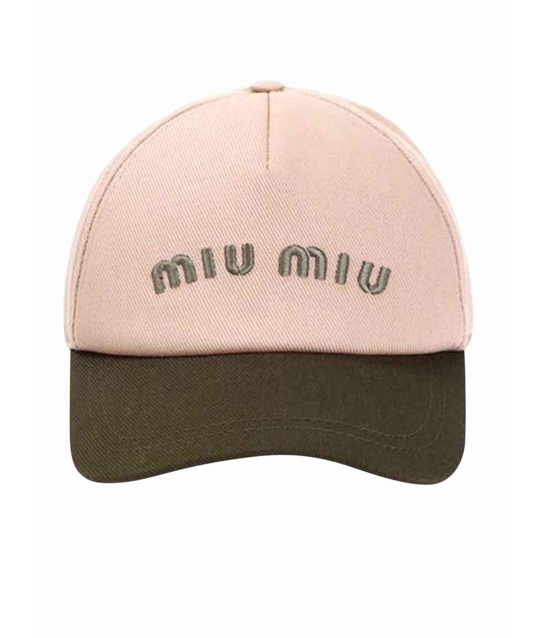 MIU MIU Розовая хлопковая кепка, фото 1