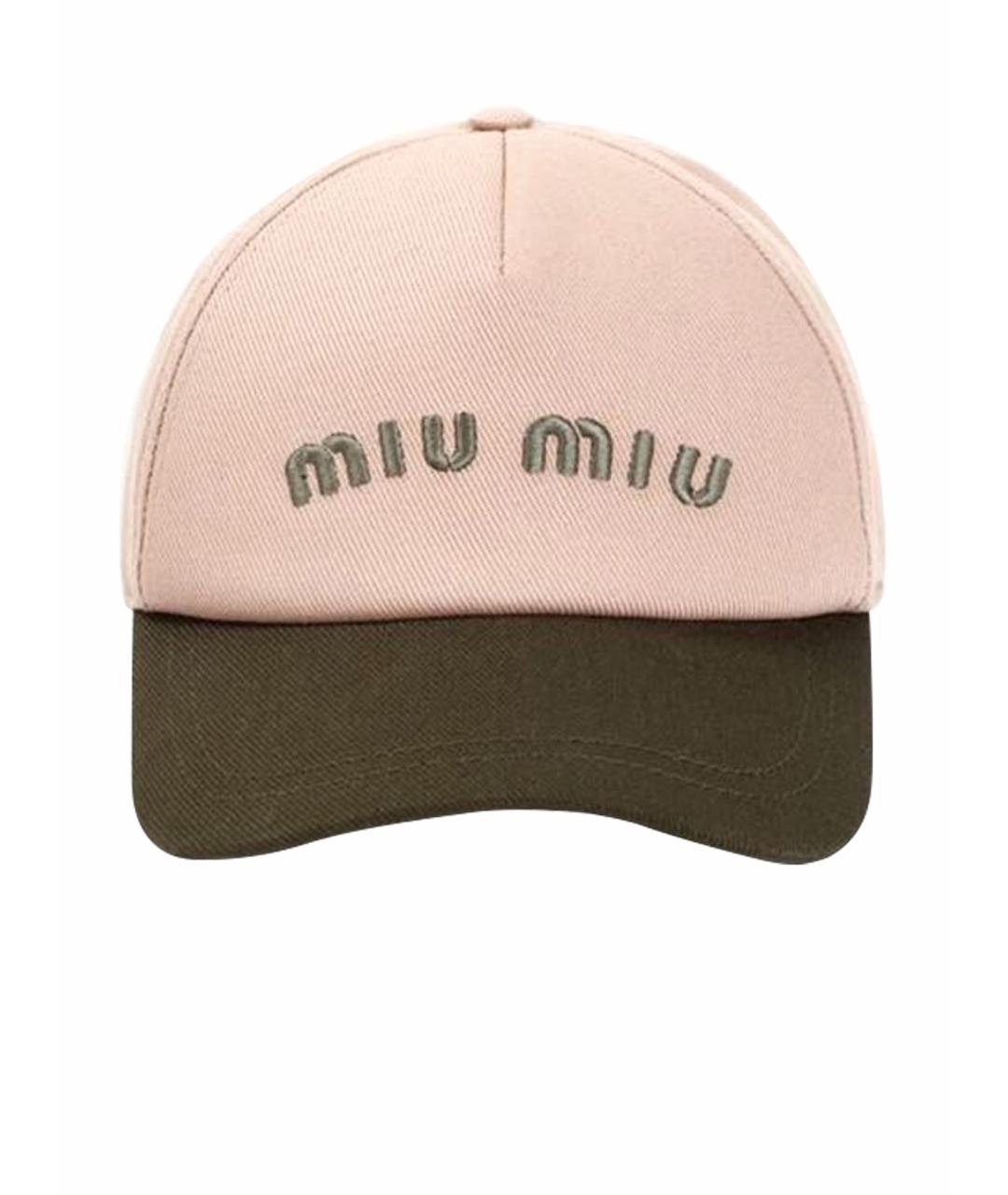 MIU MIU Розовая хлопковая кепка, фото 5