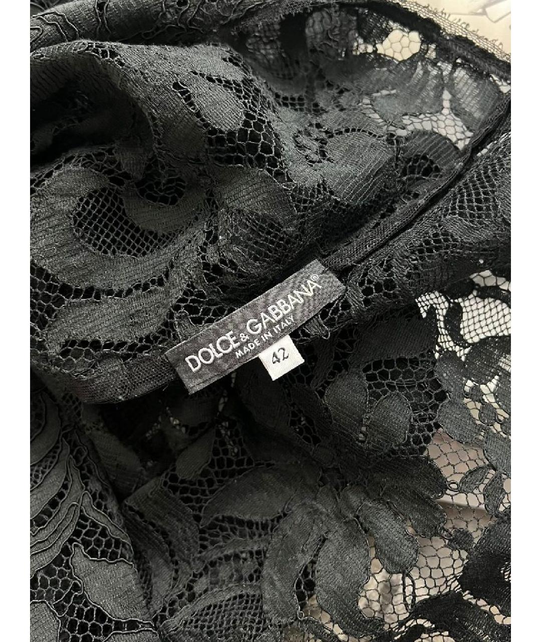 DOLCE&GABBANA Черная шелковая блузы, фото 4
