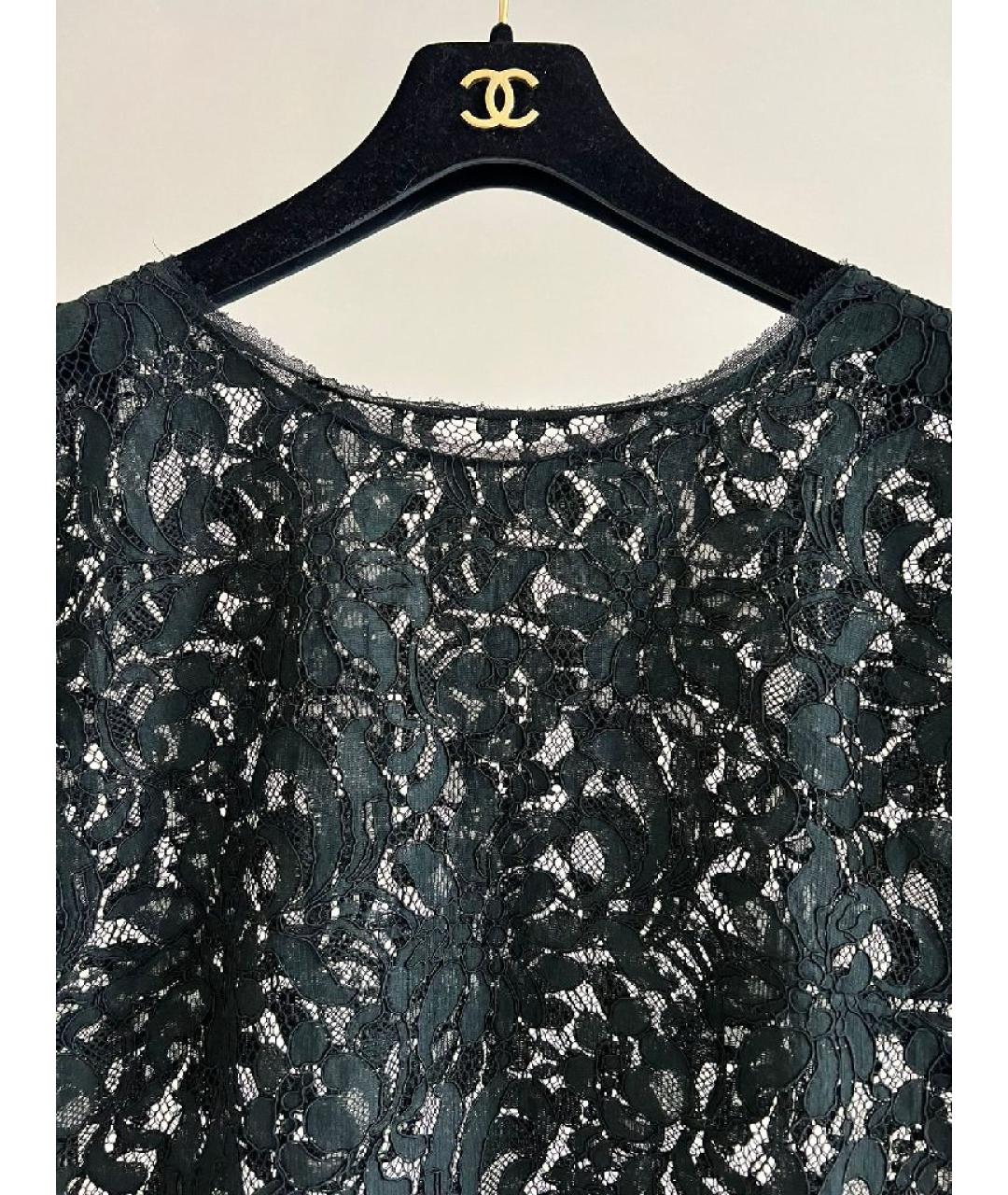 DOLCE&GABBANA Черная шелковая блузы, фото 3