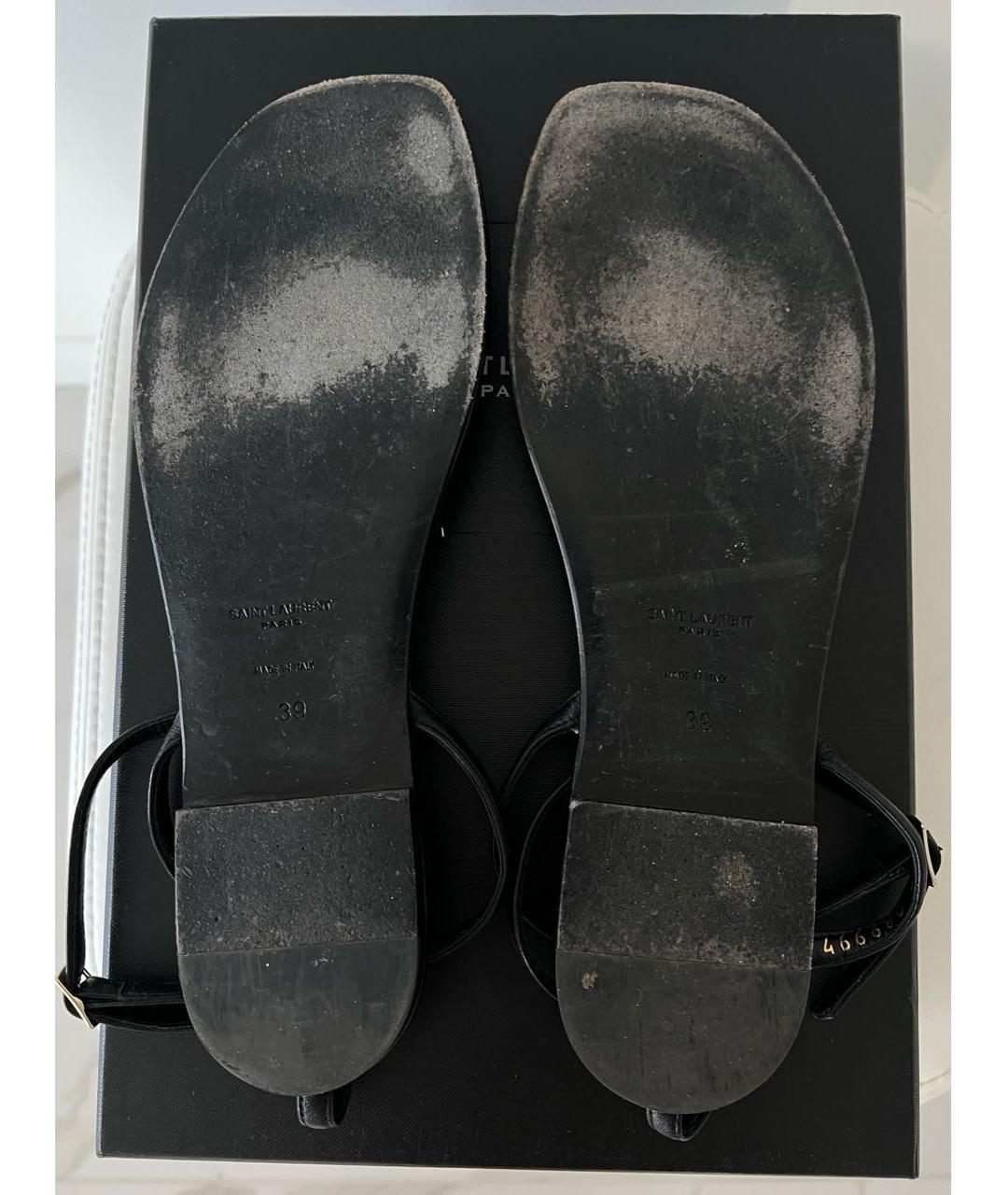 SAINT LAURENT Черные сандалии, фото 6