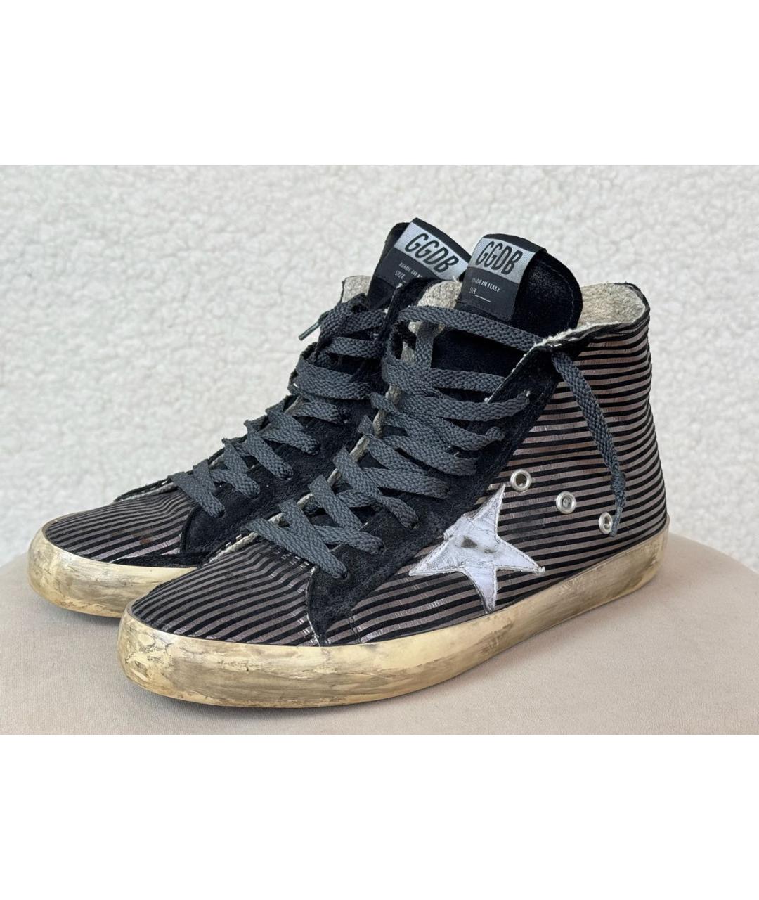 GOLDEN GOOSE DELUXE BRAND Черные кожаные кеды, фото 2
