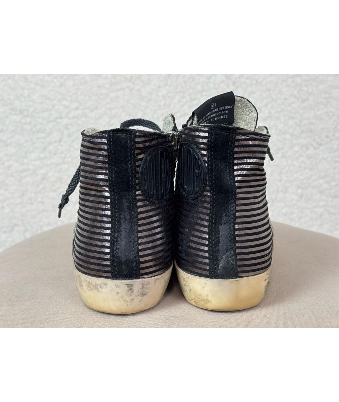 GOLDEN GOOSE DELUXE BRAND Черные кожаные кеды, фото 3