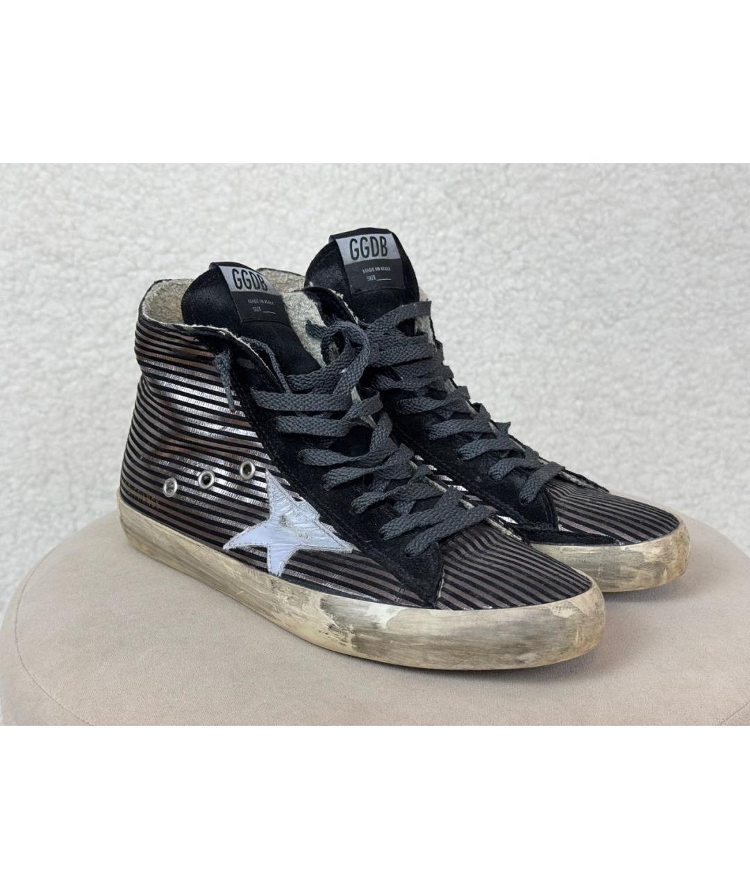 GOLDEN GOOSE DELUXE BRAND Черные кожаные кеды, фото 9