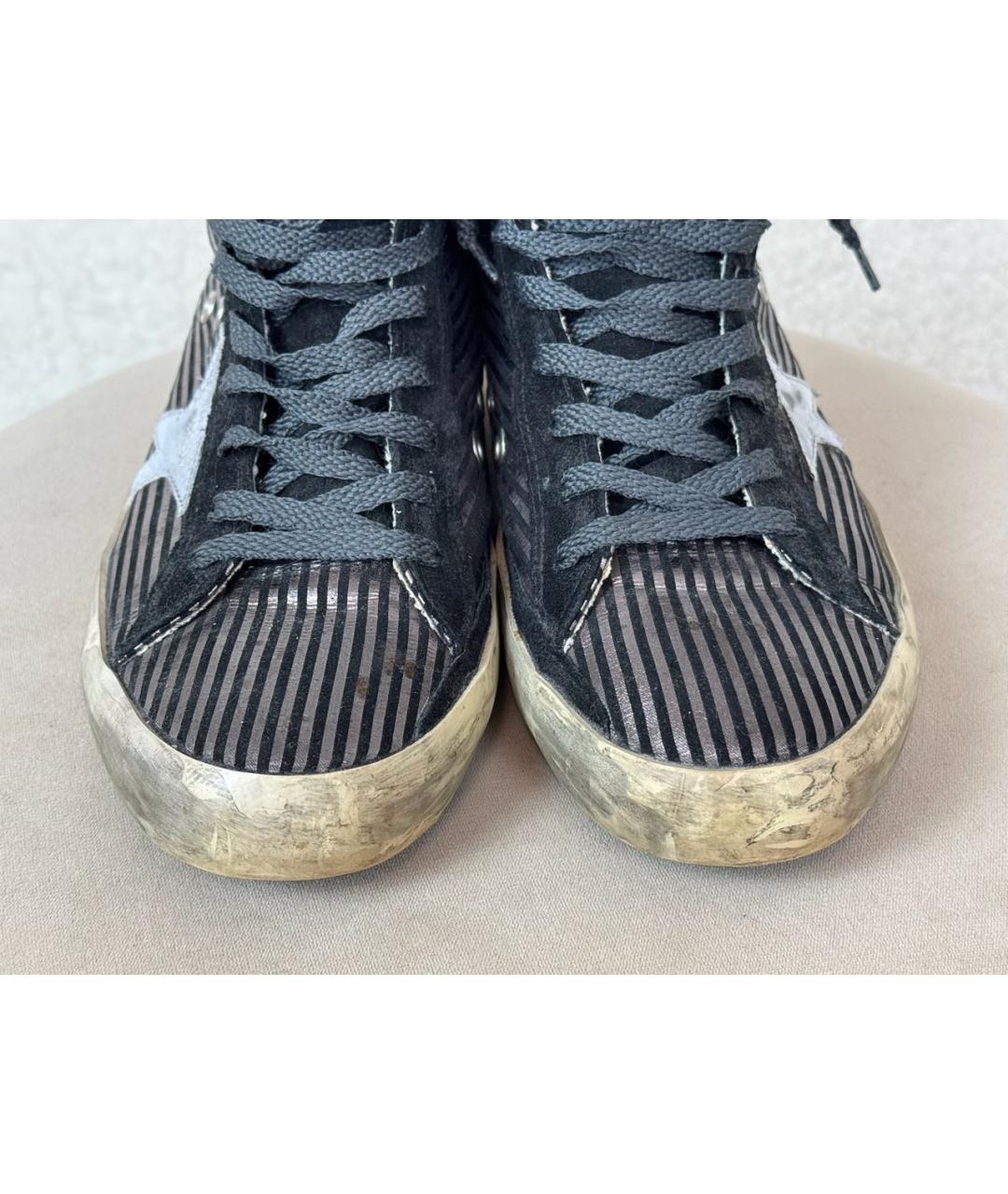 GOLDEN GOOSE DELUXE BRAND Черные кожаные кеды, фото 4
