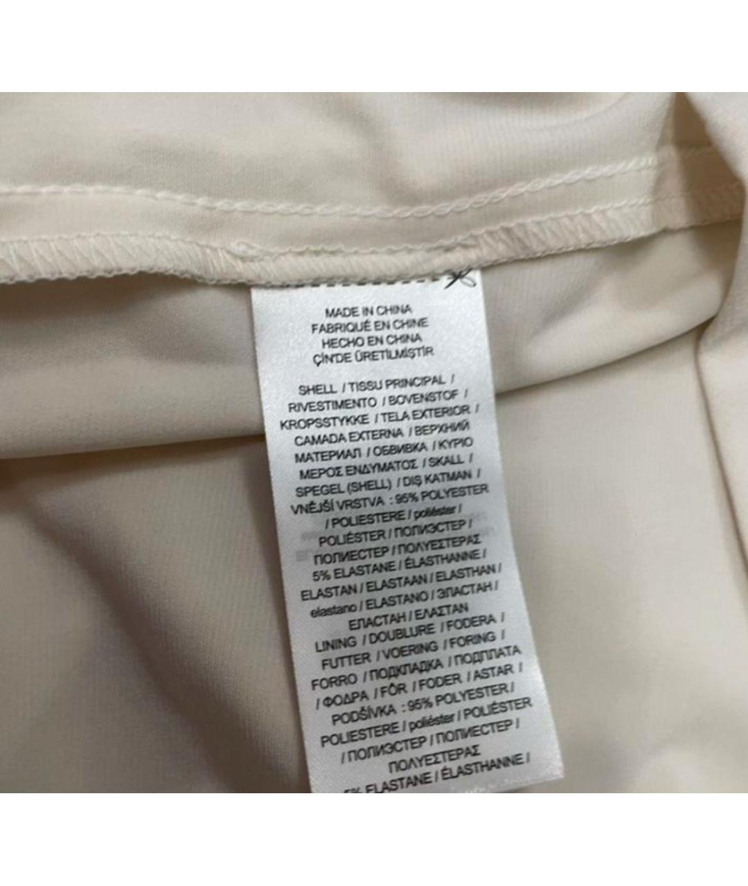 RALPH LAUREN Бежевое полиэстеровое вечернее платье, фото 8