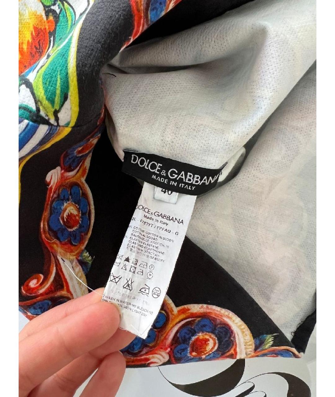 DOLCE&GABBANA Мульти хлопковая футболка, фото 7