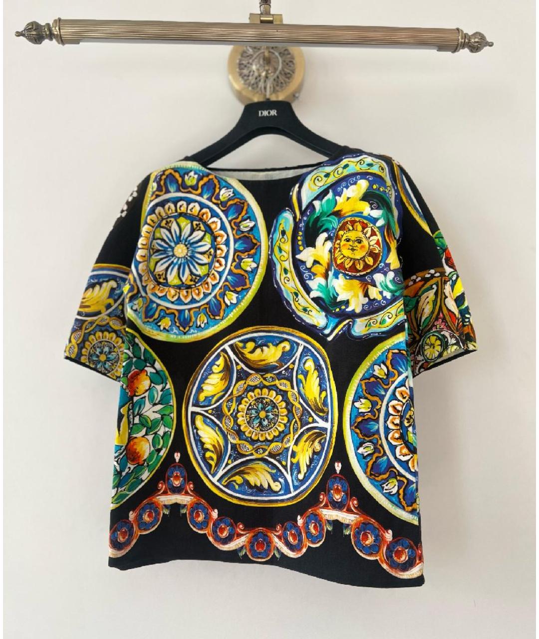 DOLCE&GABBANA Мульти хлопковая футболка, фото 10