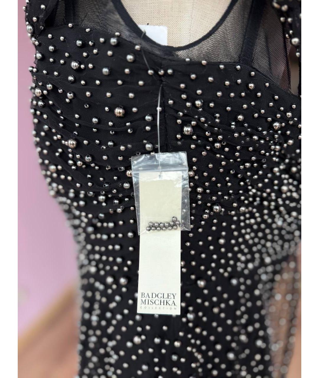 BADGLEY MISCHKA Черное полиэстеровое вечернее платье, фото 4