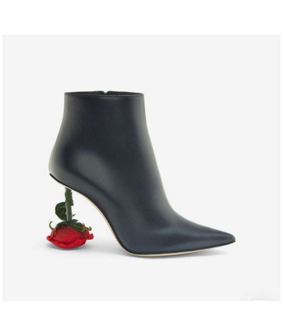 LOEWE Черные кожаные ботильоны, фото 8
