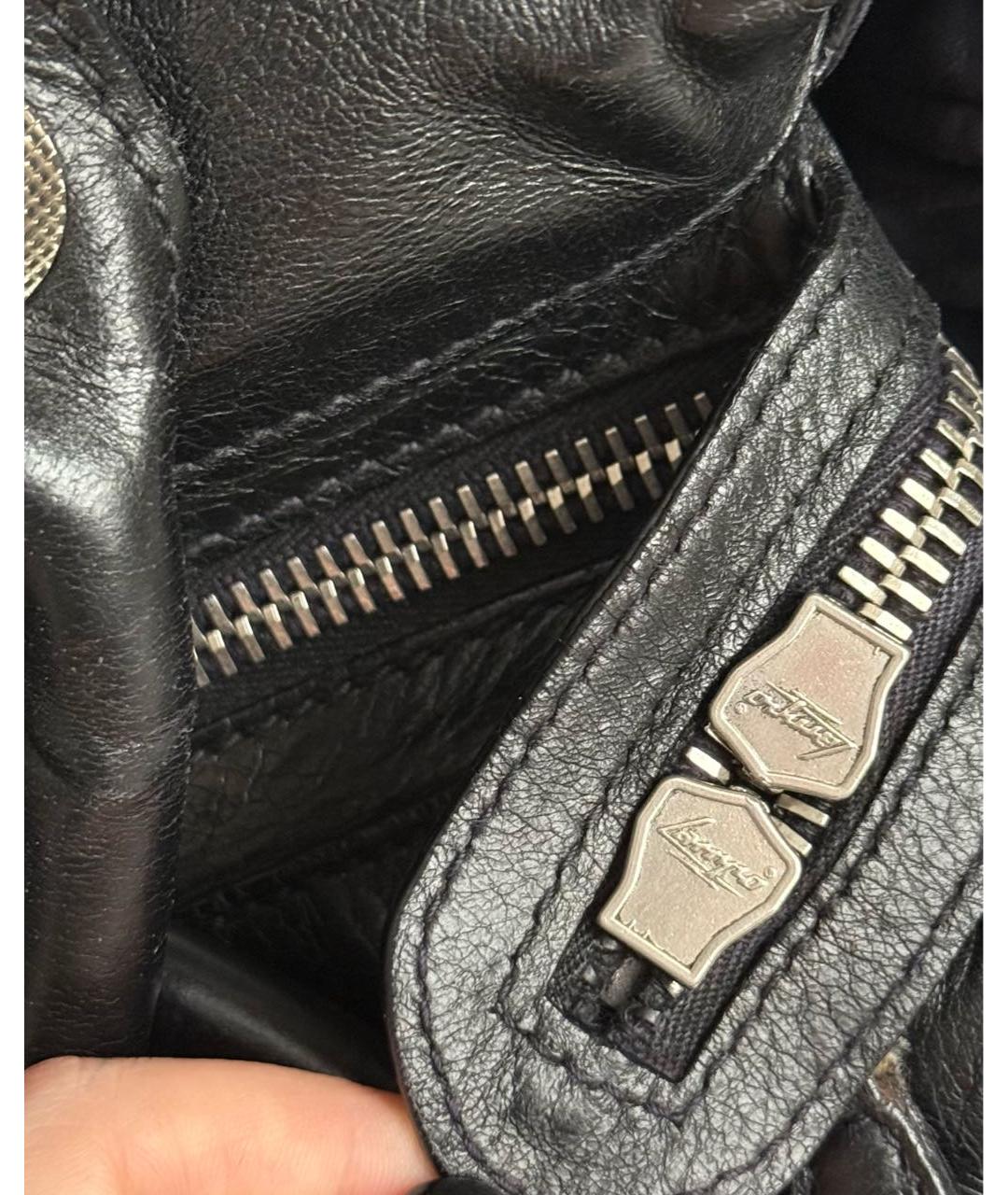 BALENCIAGA Черная кожаная сумка с короткими ручками, фото 5