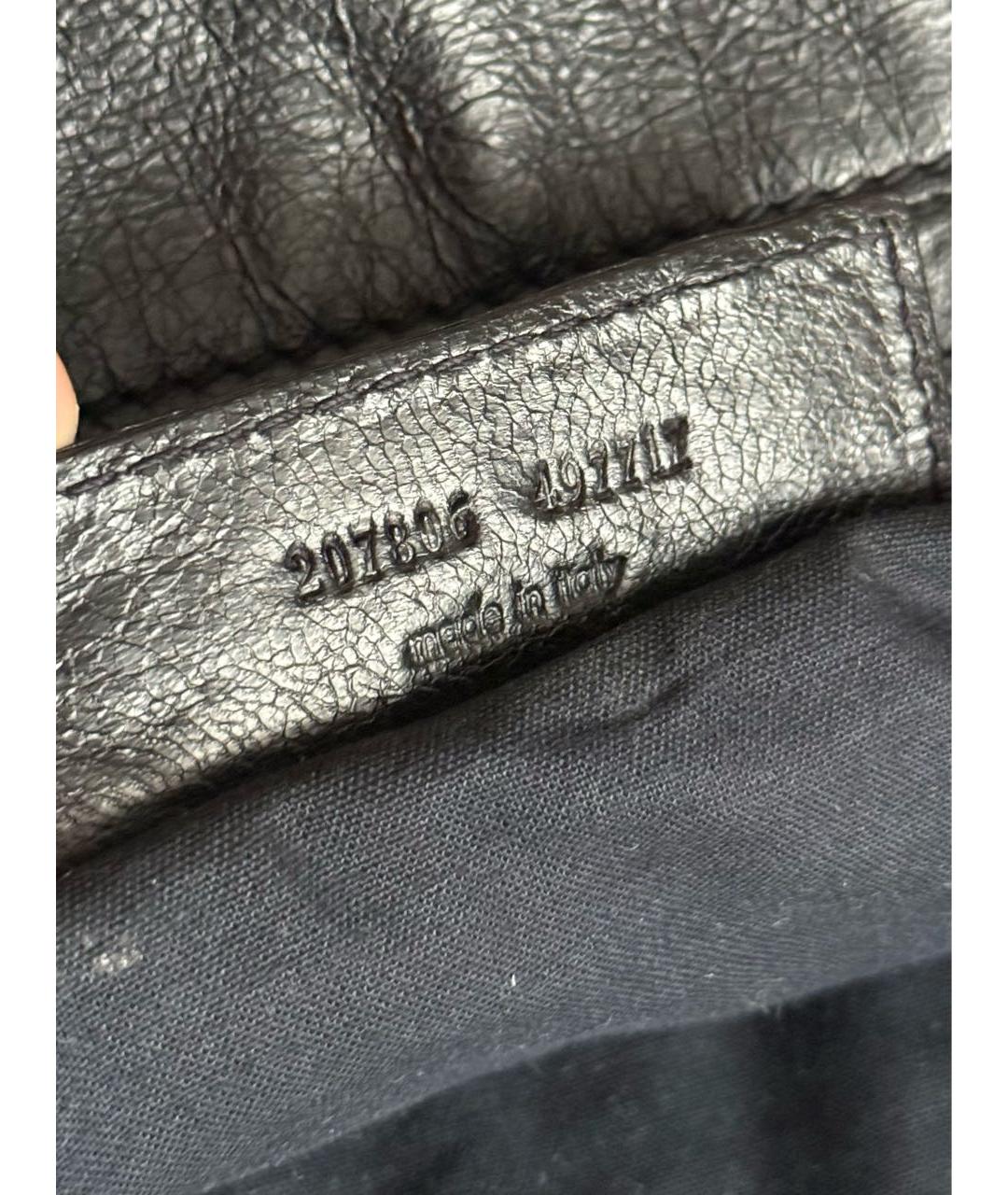 BALENCIAGA Черная кожаная сумка с короткими ручками, фото 7