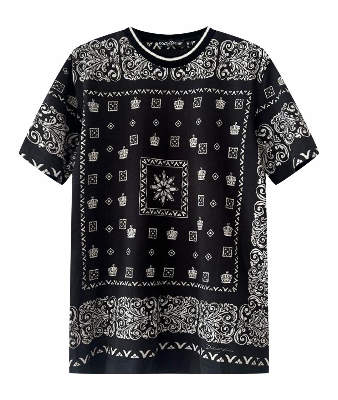 DOLCE&GABBANA Черная хлопковая футболка, фото 1