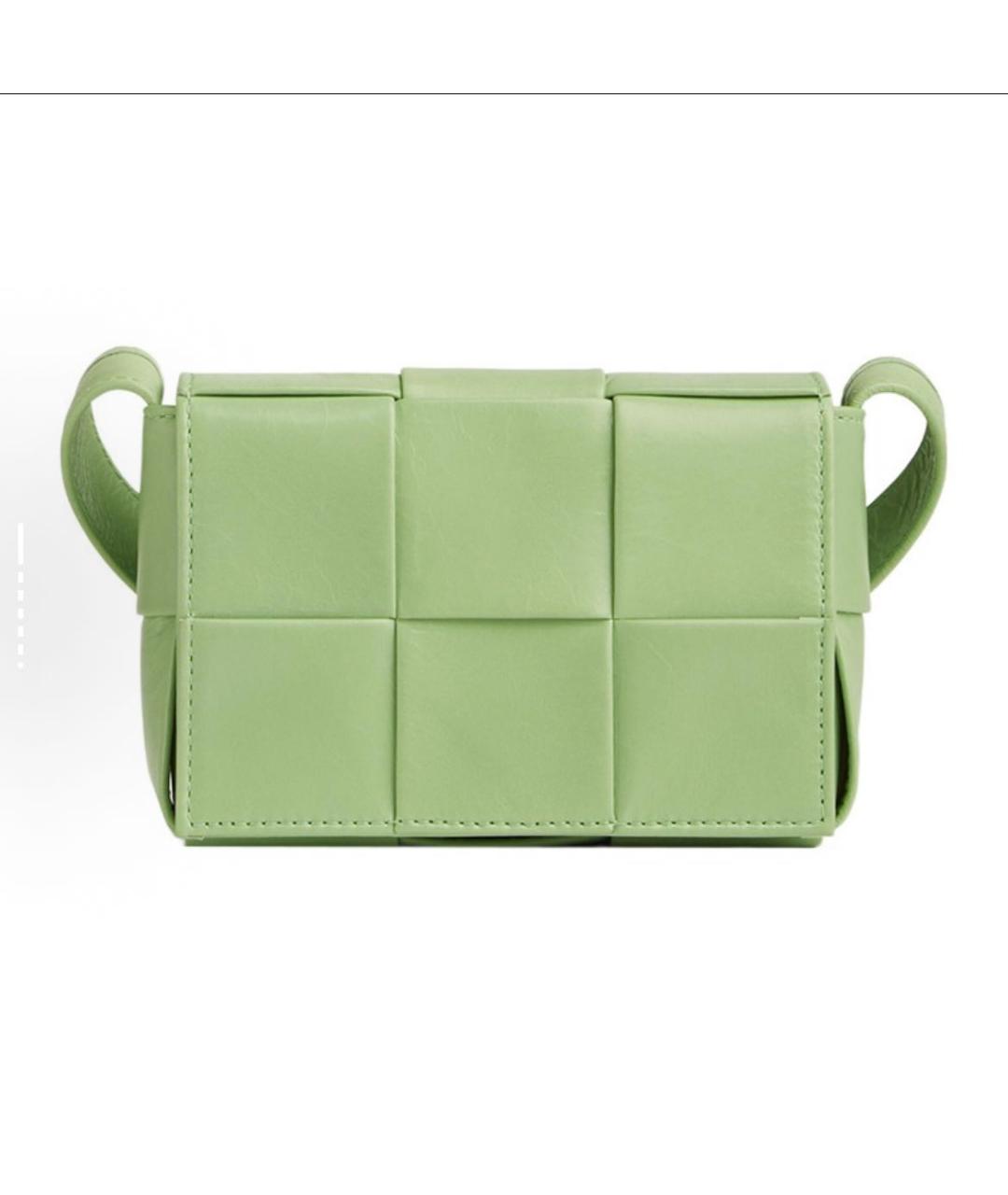 BOTTEGA VENETA Зеленая кожаная сумка через плечо, фото 5