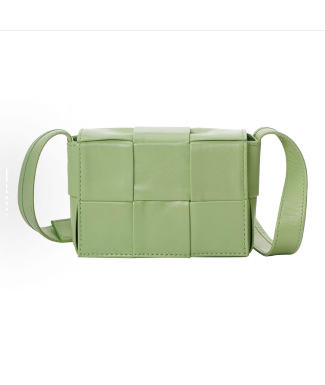 BOTTEGA VENETA Зеленая кожаная сумка через плечо, фото 2