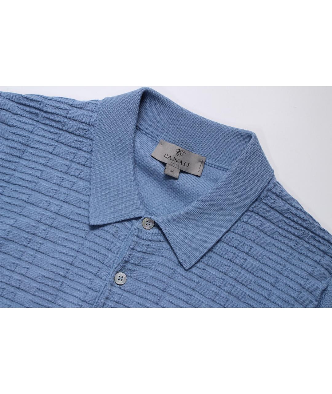 CANALI Голубой хлопковый джемпер / свитер, фото 5