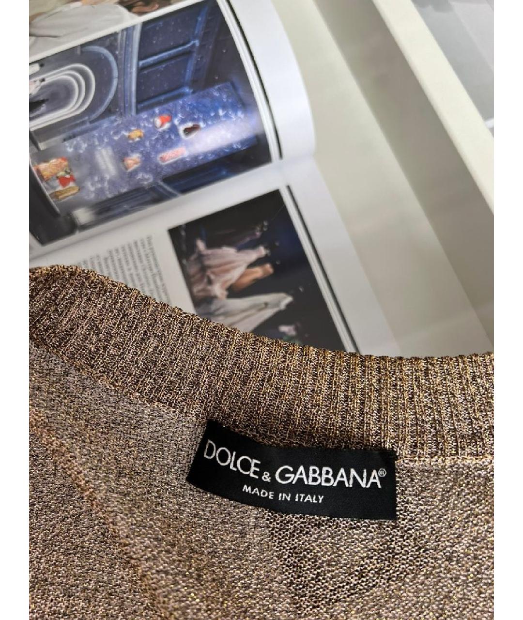 DOLCE&GABBANA Коричневый хлопковый джемпер / свитер, фото 7