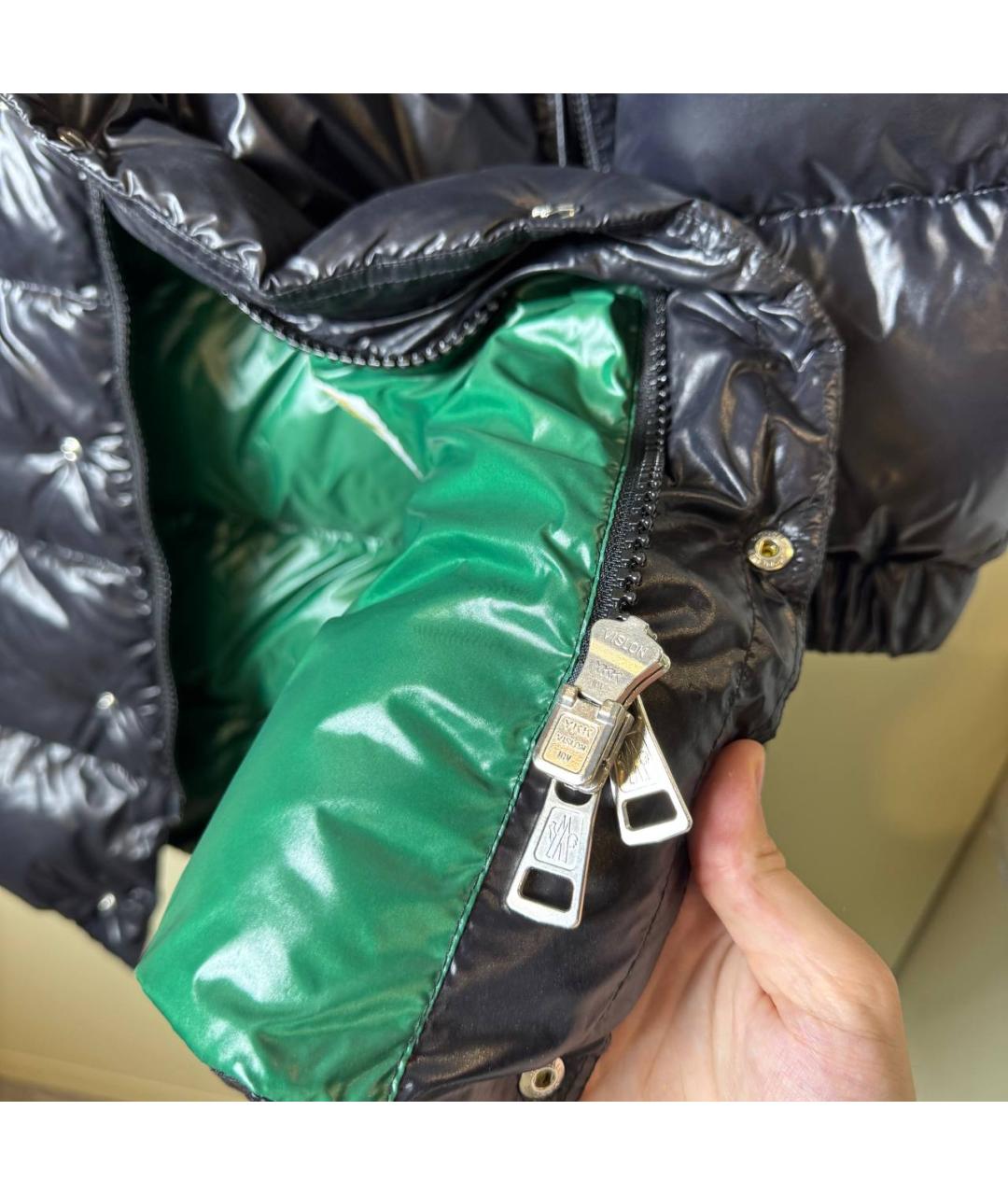 MONCLER Черный пуховик, фото 8