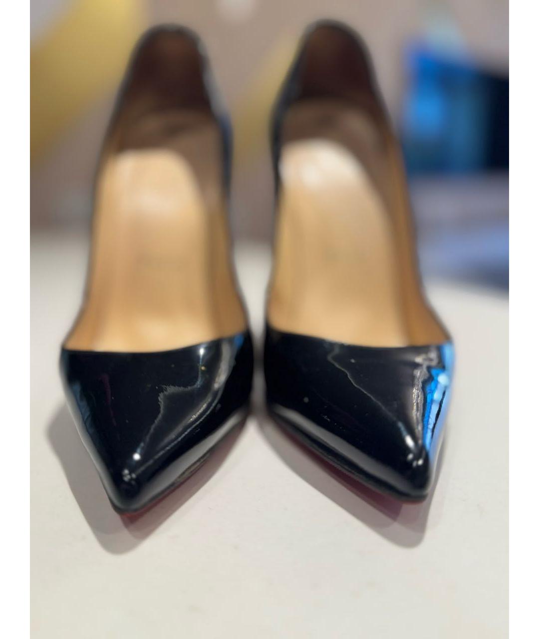 CHRISTIAN LOUBOUTIN Черные туфли из лакированной кожи, фото 5
