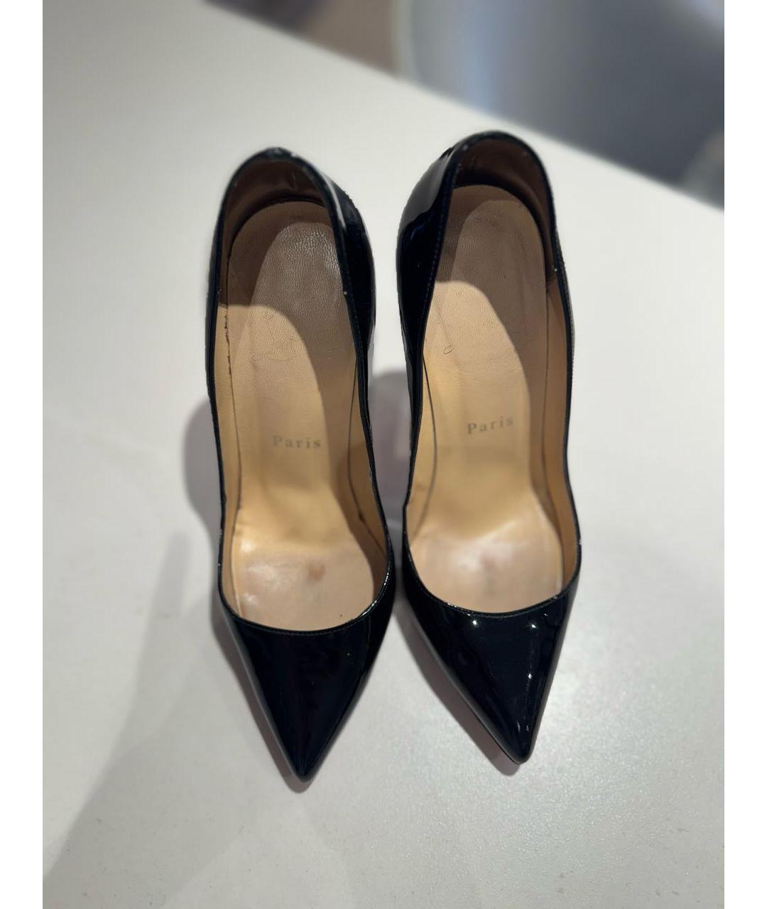 CHRISTIAN LOUBOUTIN Черные туфли из лакированной кожи, фото 2