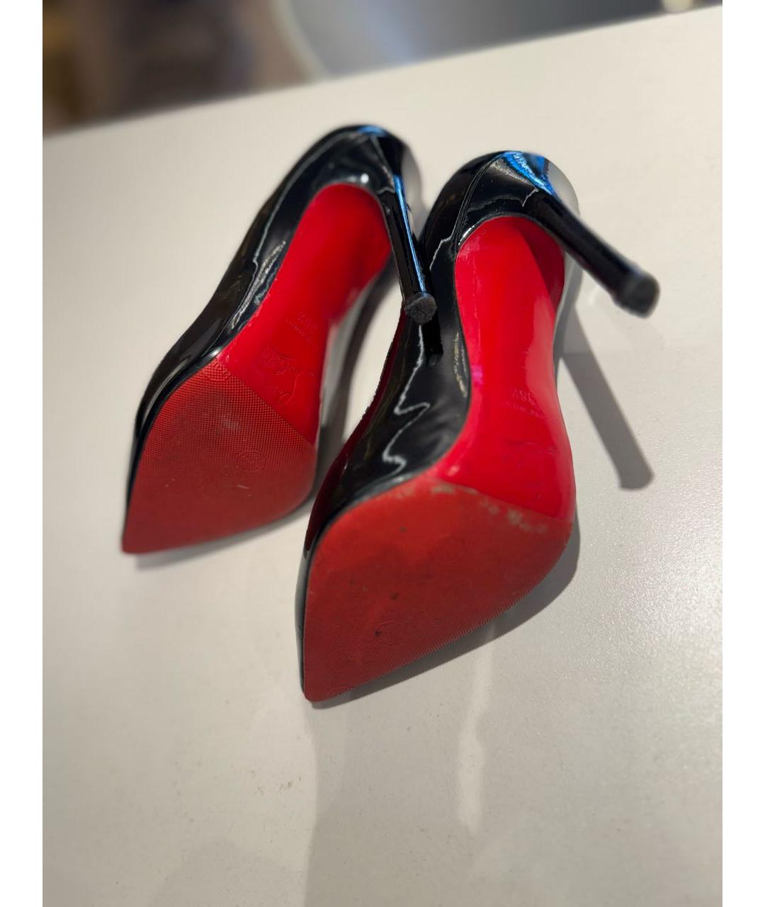 CHRISTIAN LOUBOUTIN Черные туфли из лакированной кожи, фото 4