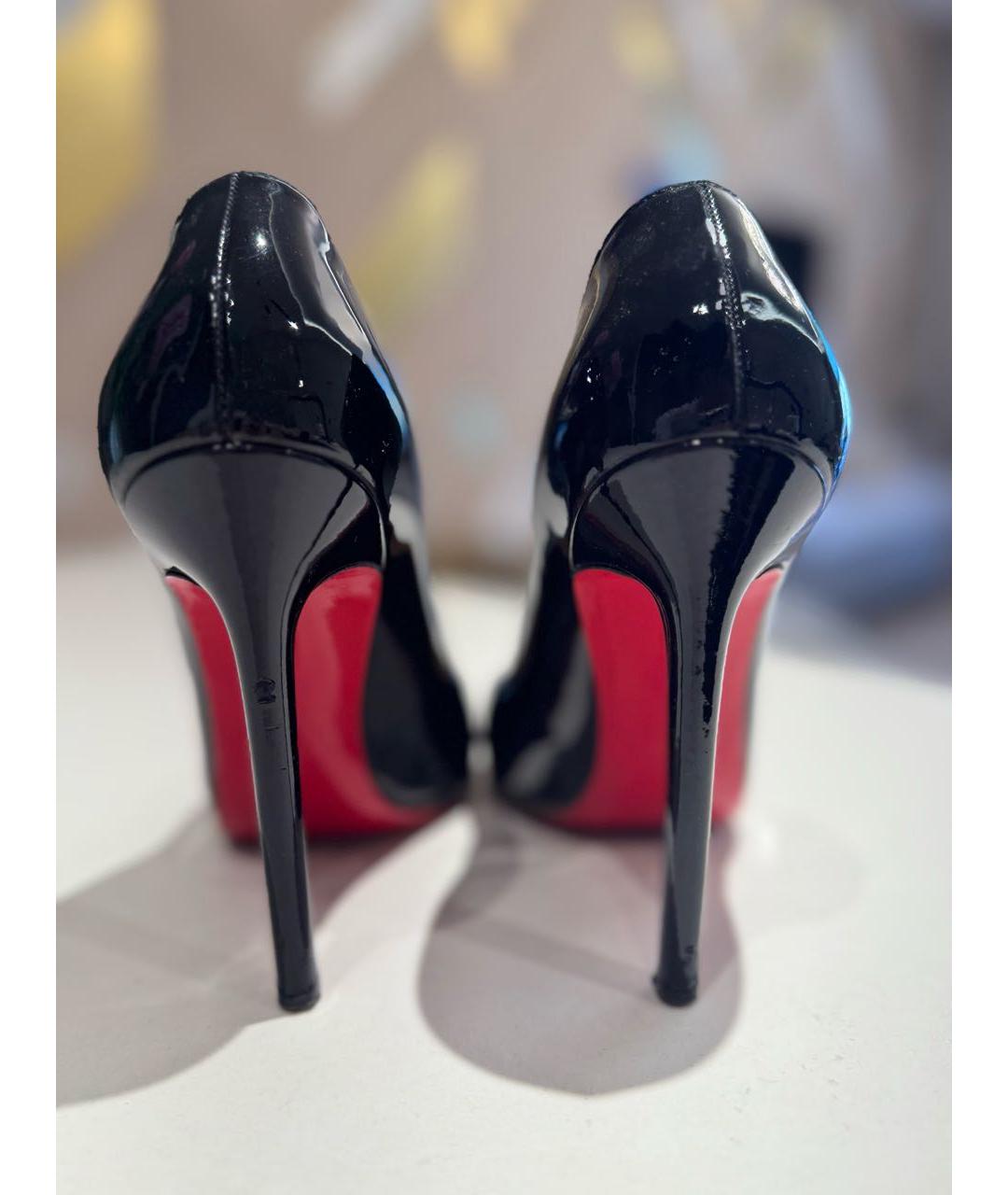CHRISTIAN LOUBOUTIN Черные туфли из лакированной кожи, фото 3