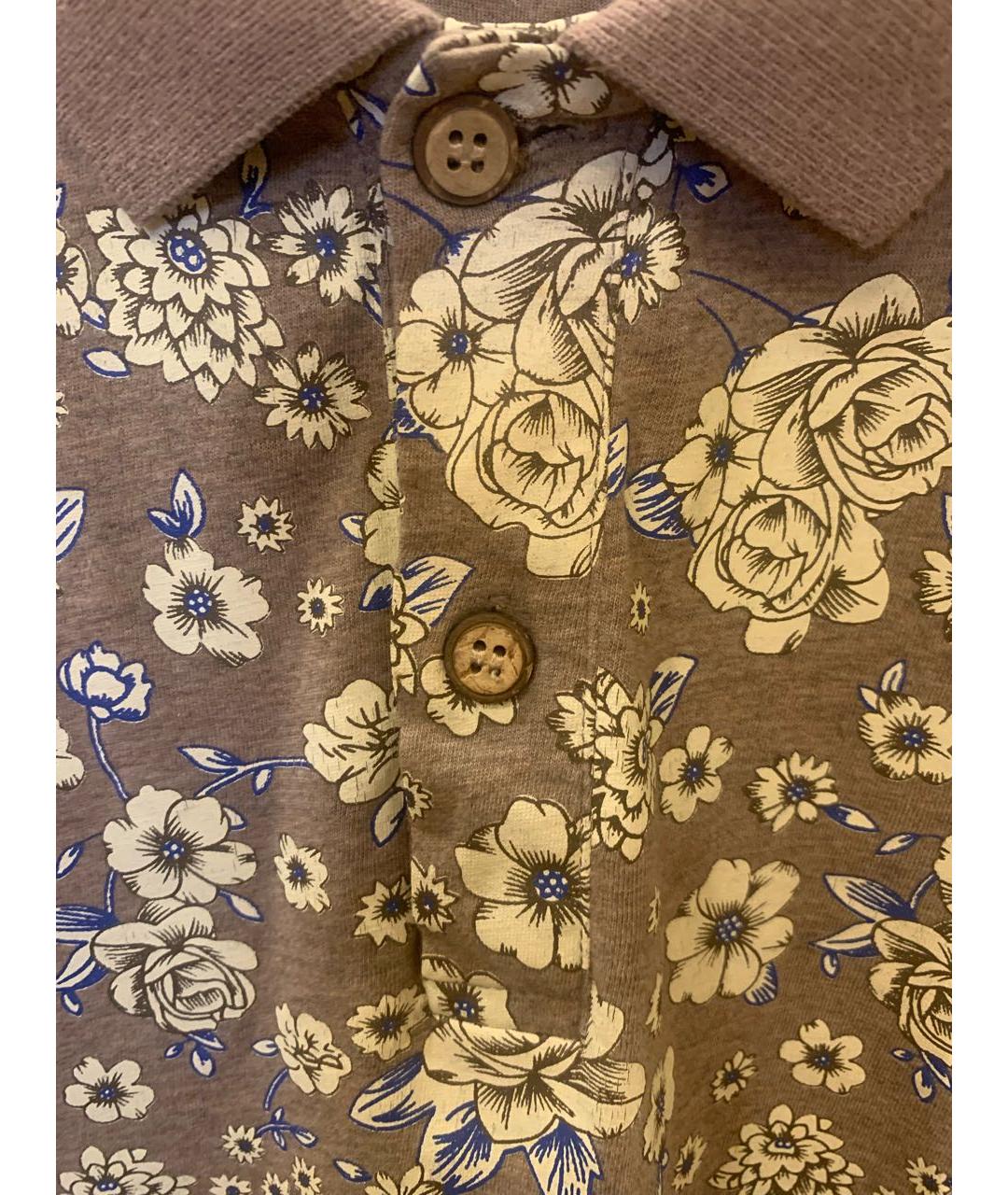 DOLCE&GABBANA Серое хлопковое поло с коротким рукавом, фото 4