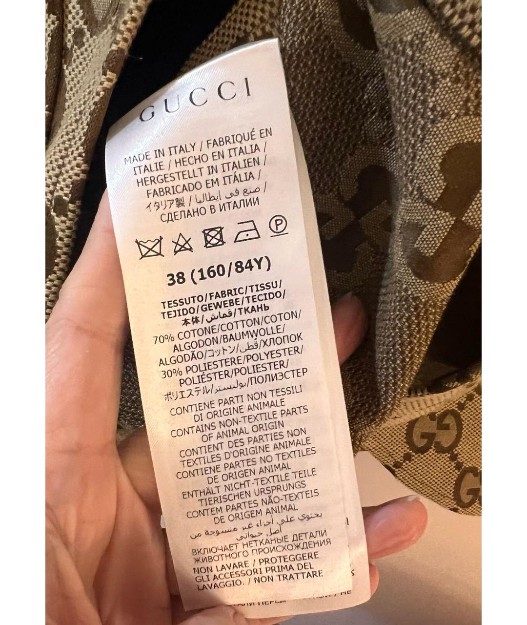 GUCCI Бежевый хлопковый жакет/пиджак, фото 4