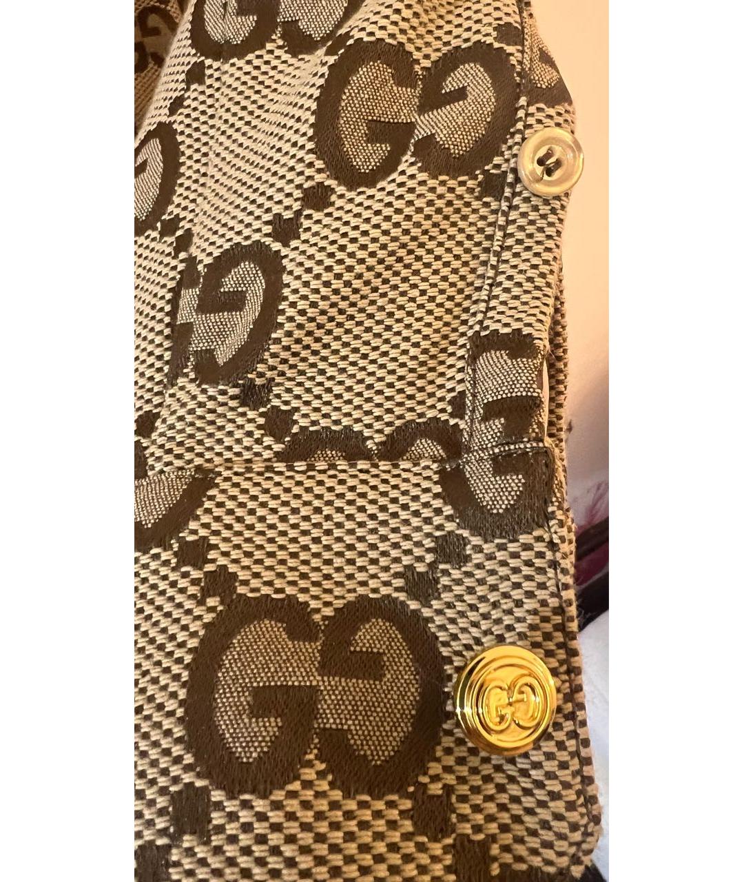 GUCCI Бежевый хлопковый жакет/пиджак, фото 3