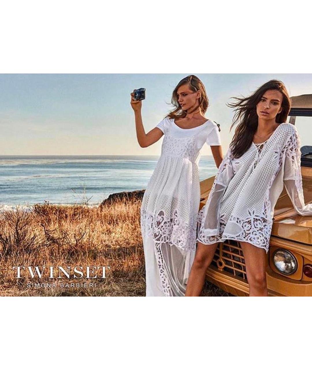 TWIN-SET Белое платье, фото 8