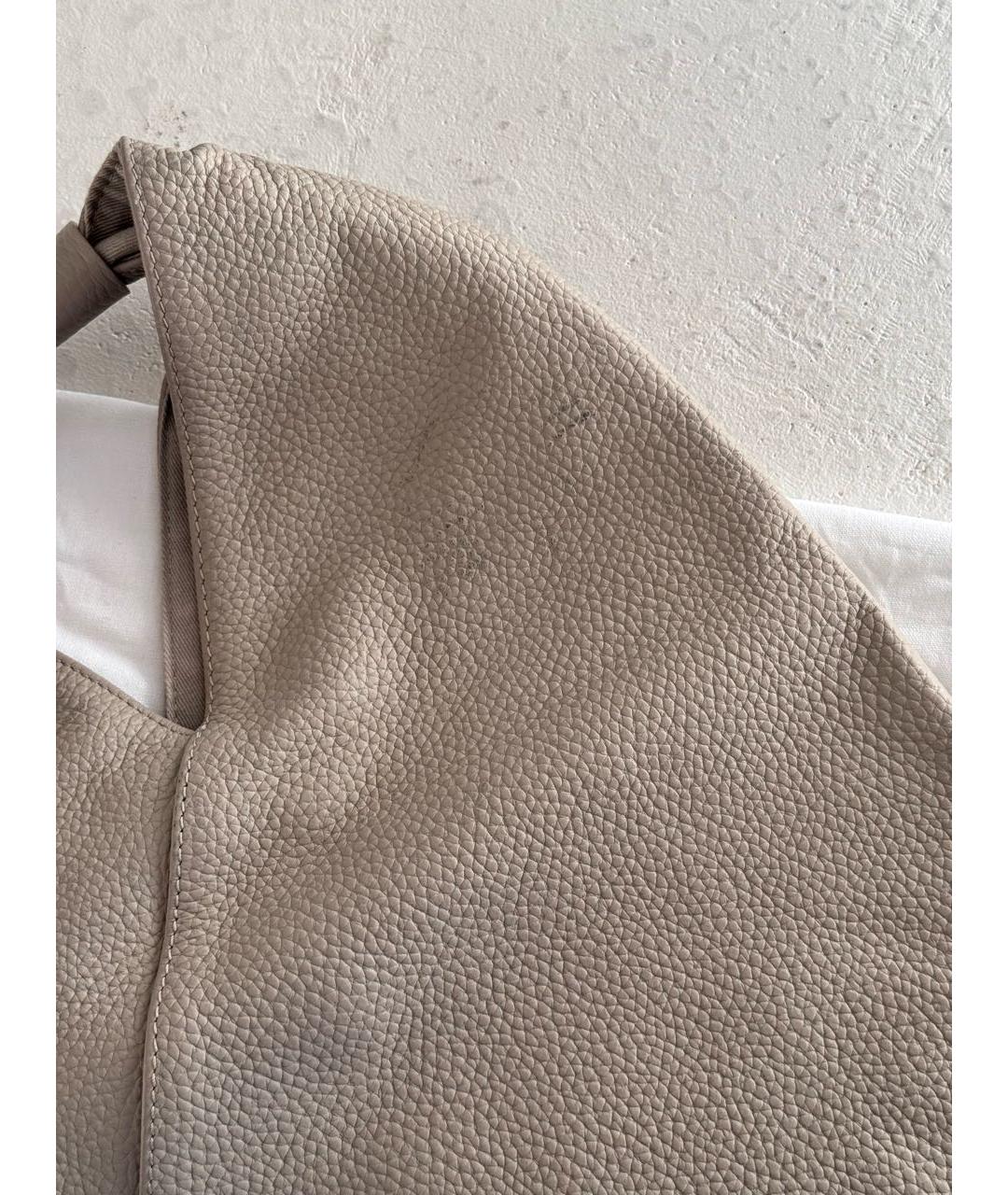 MM6 MAISON MARGIELA Бежевая кожаная сумка тоут, фото 7