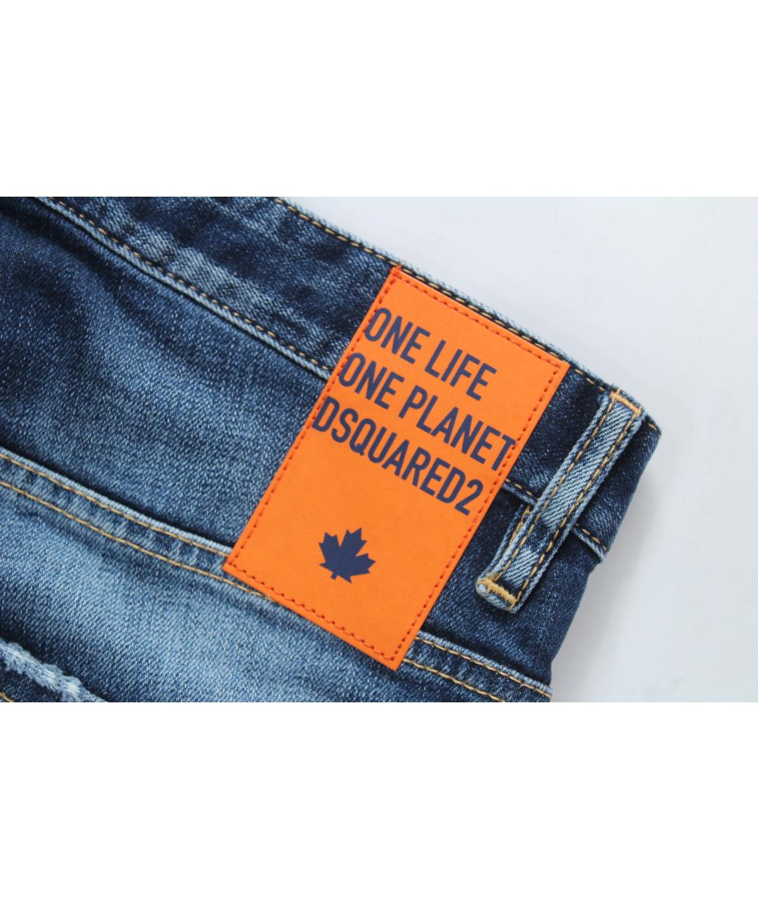 DSQUARED2 Синие хлопко-эластановые джинсы скинни, фото 6
