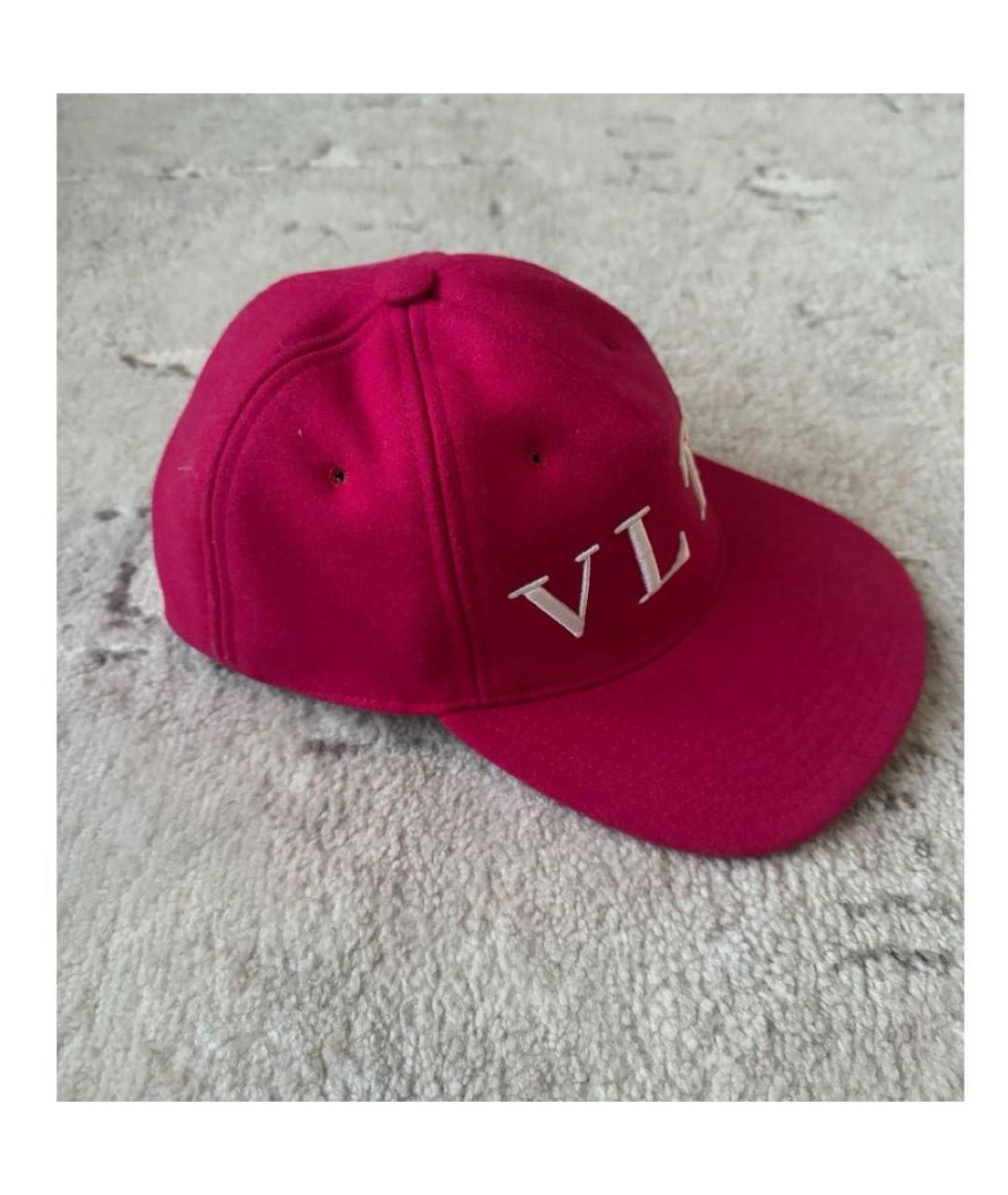 VALENTINO Розовая шерстяная кепка, фото 3