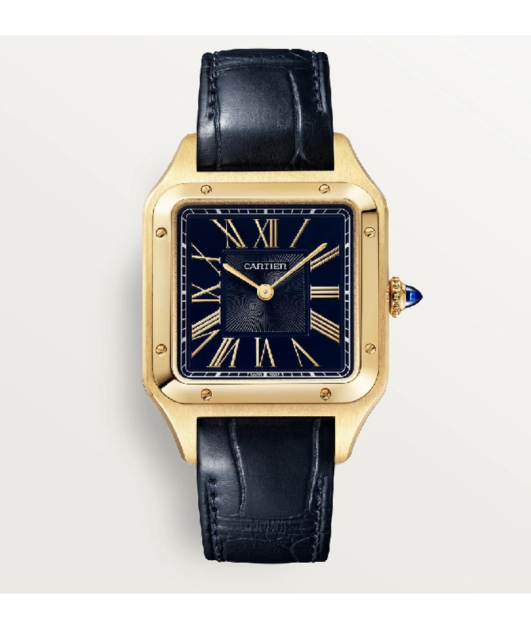 CARTIER Синие часы из желтого золота, фото 6