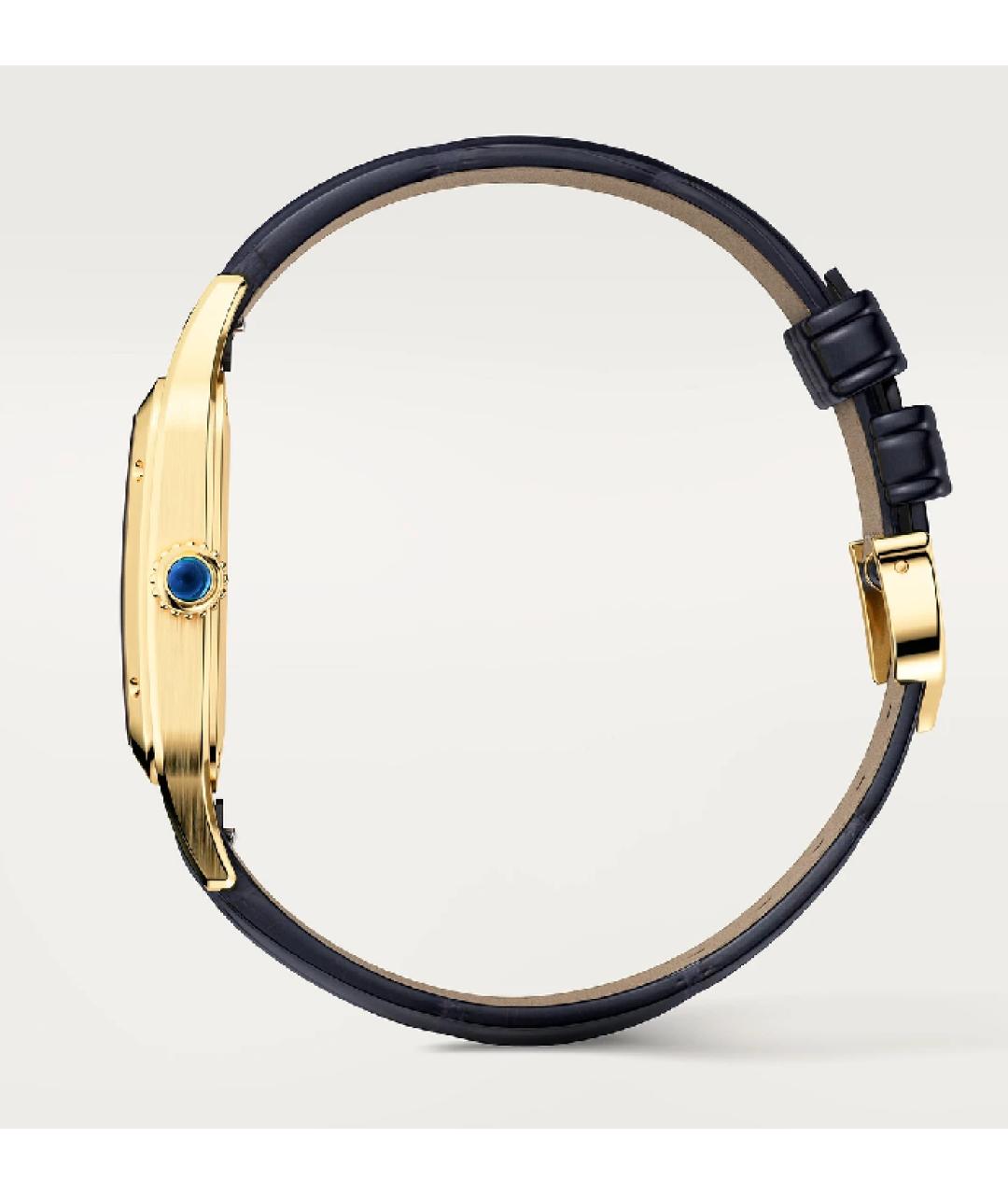 CARTIER Синие часы из желтого золота, фото 2