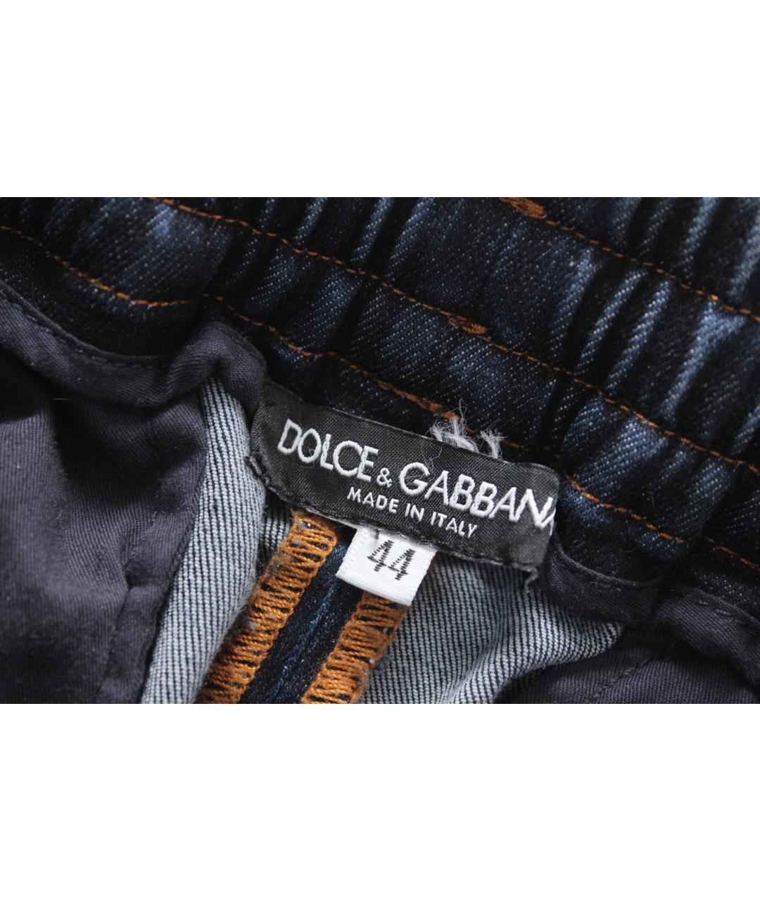 DOLCE&GABBANA Синие хлопко-эластановые джинсы скинни, фото 7