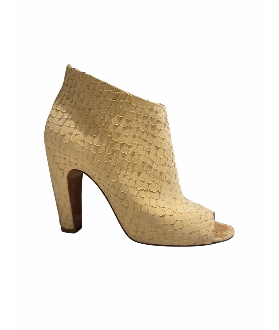 MAISON MARGIELA Бежевые ботильоны из экзотической кожи, фото 1