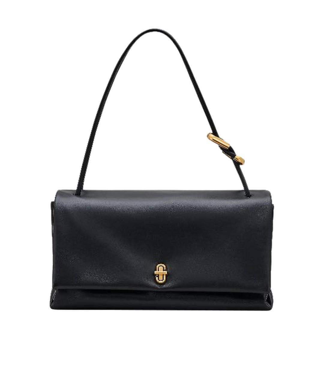 MARC JACOBS Черная кожаная сумка с короткими ручками, фото 1