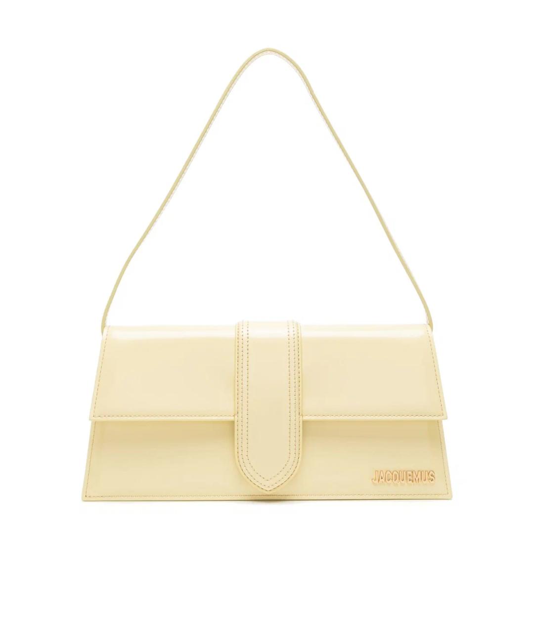 JACQUEMUS Желтая кожаная сумка через плечо, фото 1