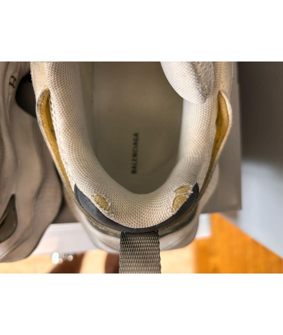 BALENCIAGA Серые текстильные низкие кроссовки / кеды, фото 8