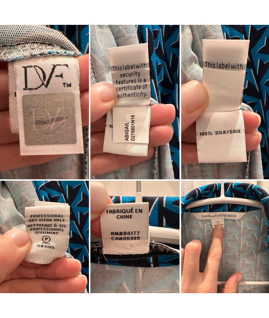 DIANE VON FURSTENBERG Бирюзовое шелковое повседневное платье, фото 4