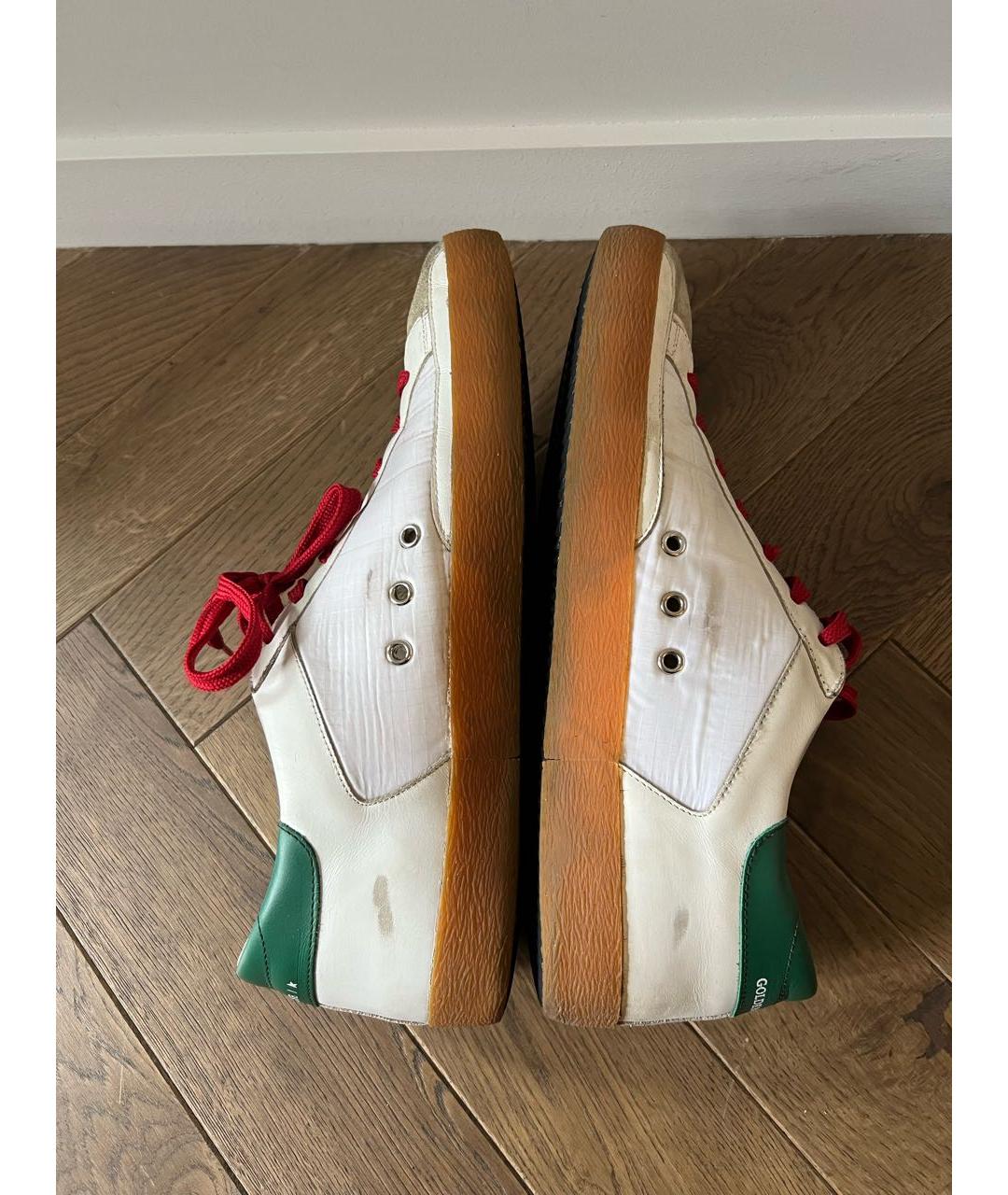GOLDEN GOOSE DELUXE BRAND Белые кожаные низкие кроссовки / кеды, фото 7