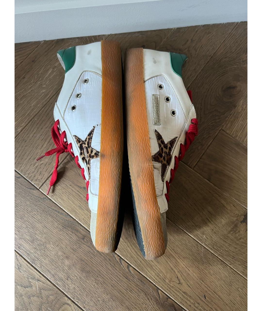 GOLDEN GOOSE DELUXE BRAND Белые кожаные низкие кроссовки / кеды, фото 6