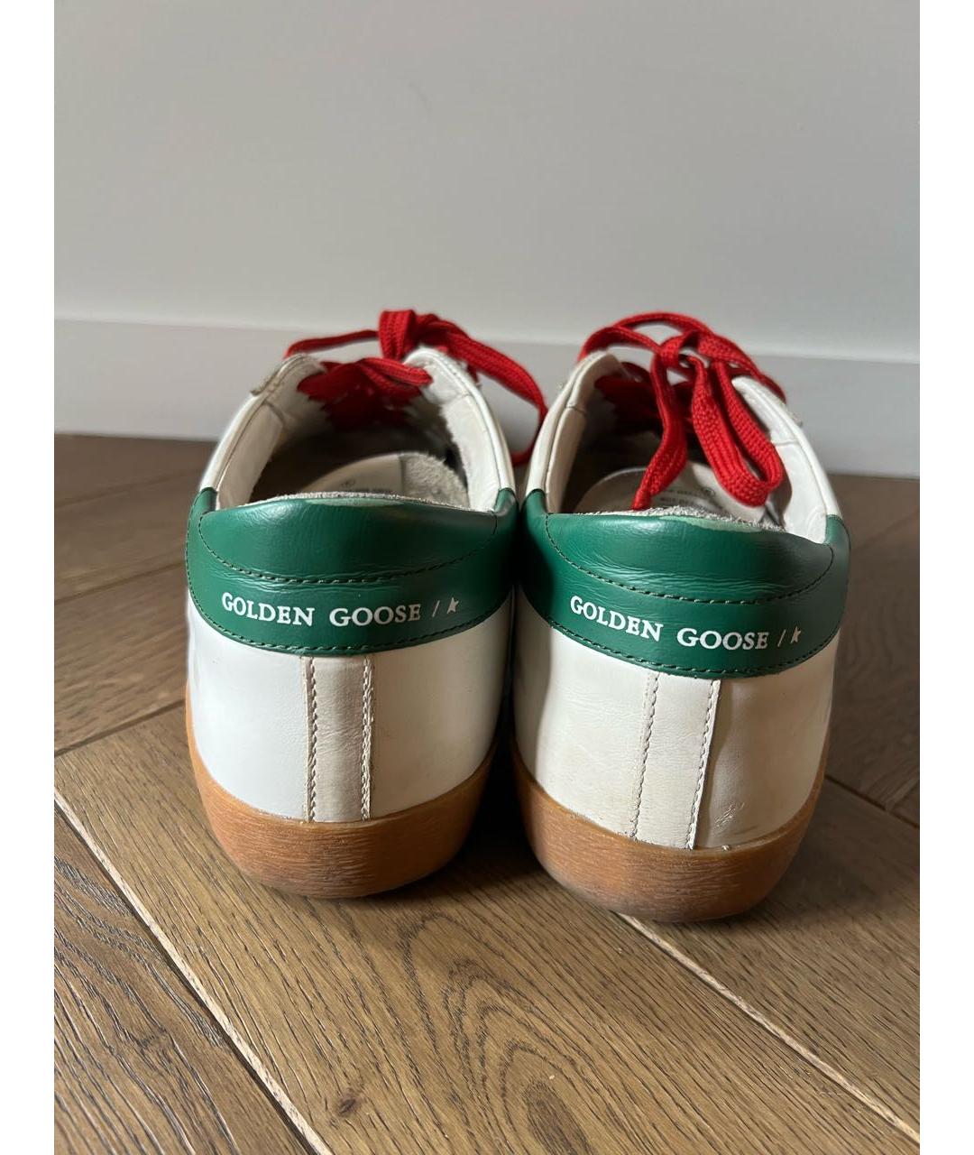 GOLDEN GOOSE DELUXE BRAND Белые кожаные низкие кроссовки / кеды, фото 5